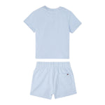 Tommy Hilfiger Completo 2 Pezzi T-Shirt-Bermuda Tinta Unita per Neonato KN0KN02047 AZZURRO TOMMY HILFIGER 