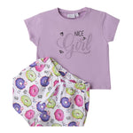 Sarabanda Completo T-Shirt-Short per Bambina 0B2555 VIOLA SARABANDA 