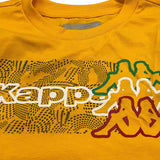 KAPPA shirt girocollo tinta unita con stampa Senape per Bambino 331W6QW SENAPE KAPPA 