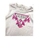 Guess Abito Giromanica Tinta Unita con Culotte per Neonata A4GK18KA6W4 BIANCO GUESS 