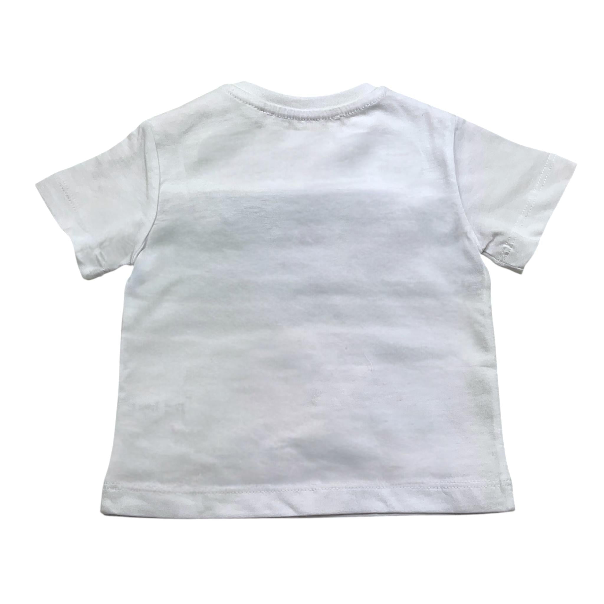 Cesare Paciotti T-Shirt Girocollo Tinta Unita con Stampa per Neonato TSP5157B BIANCO CESARE PACIOTTI 