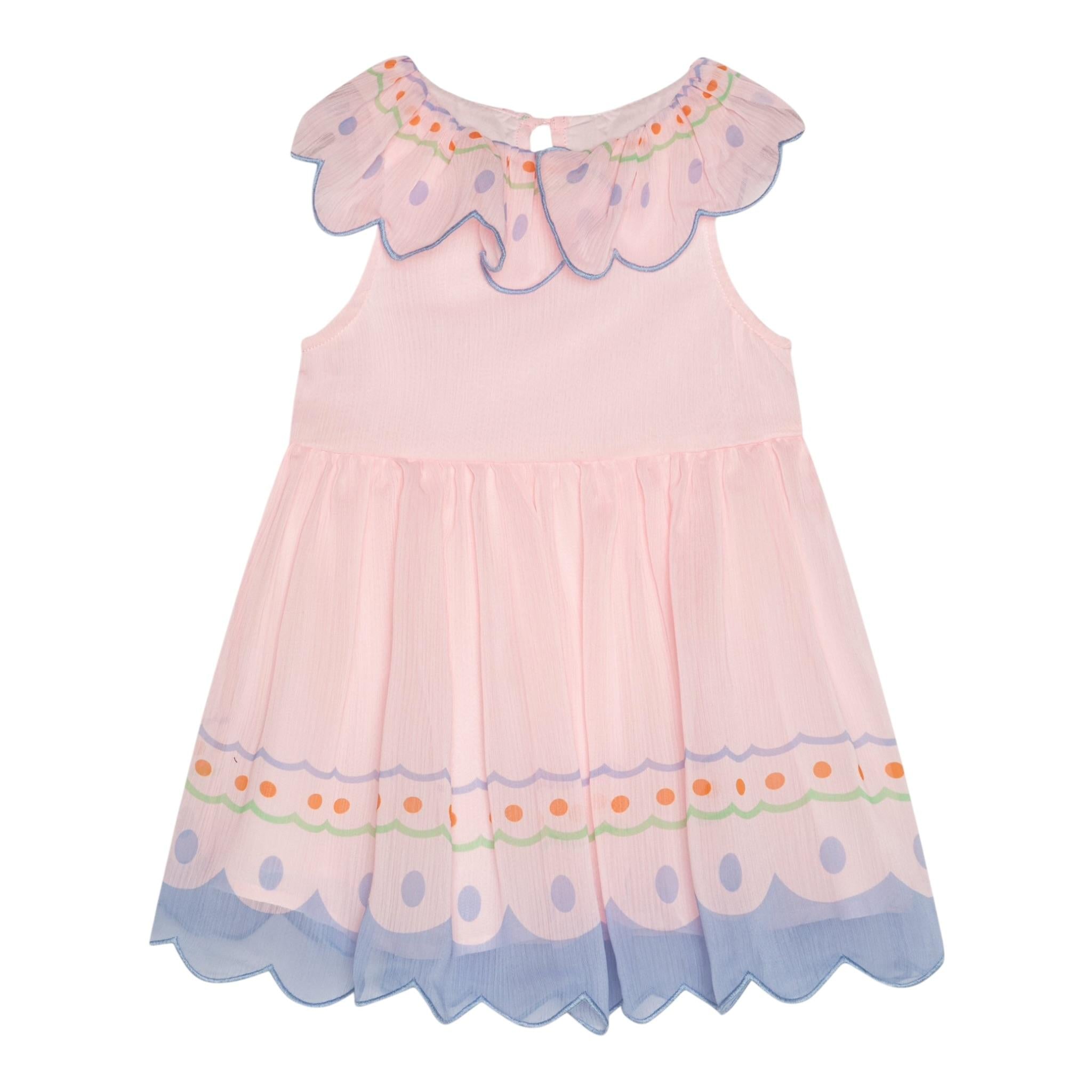 Stella Mccartney Abito Mezza Manica Tinta Unita con Ricami per Bambina TW1052J ROSA STELLA McCARTNEY 