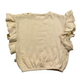 PETIT INDI maglia smanicata tinta unita Panna per Neonata AW24BK4807 PANNA PETIT INDI 