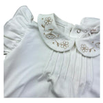 Le Bebe Pagliaccetto Mezza Manica Tinta Unita per Neonata LBG6308 BIANCO LE BEBE 