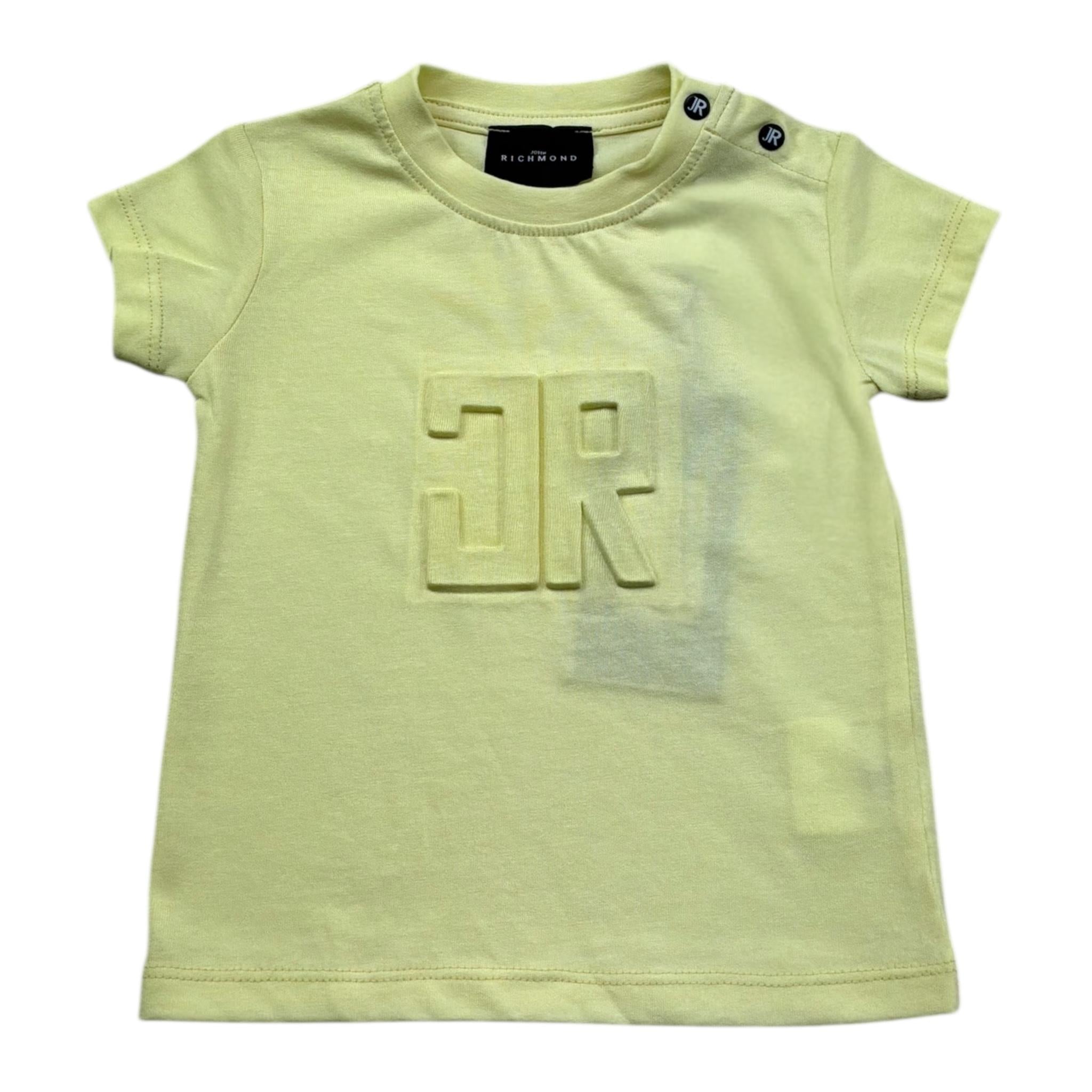 John Richmond T-Shirt Girocollo Tinta Unita con Logo per Neonato RIP26008TS GIALLO JOHN RICHMOND 
