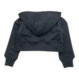 JOHN RICHMOND felpa tinta unita con zip e cappuccio Nero per Bambina RGA24045FE NERO JOHN RICHMOND 