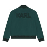 KARL LAGERFELD felpa con bottoni tinta unita Verde per Bambino Z30259 VERDE KARL LAGERFELD 