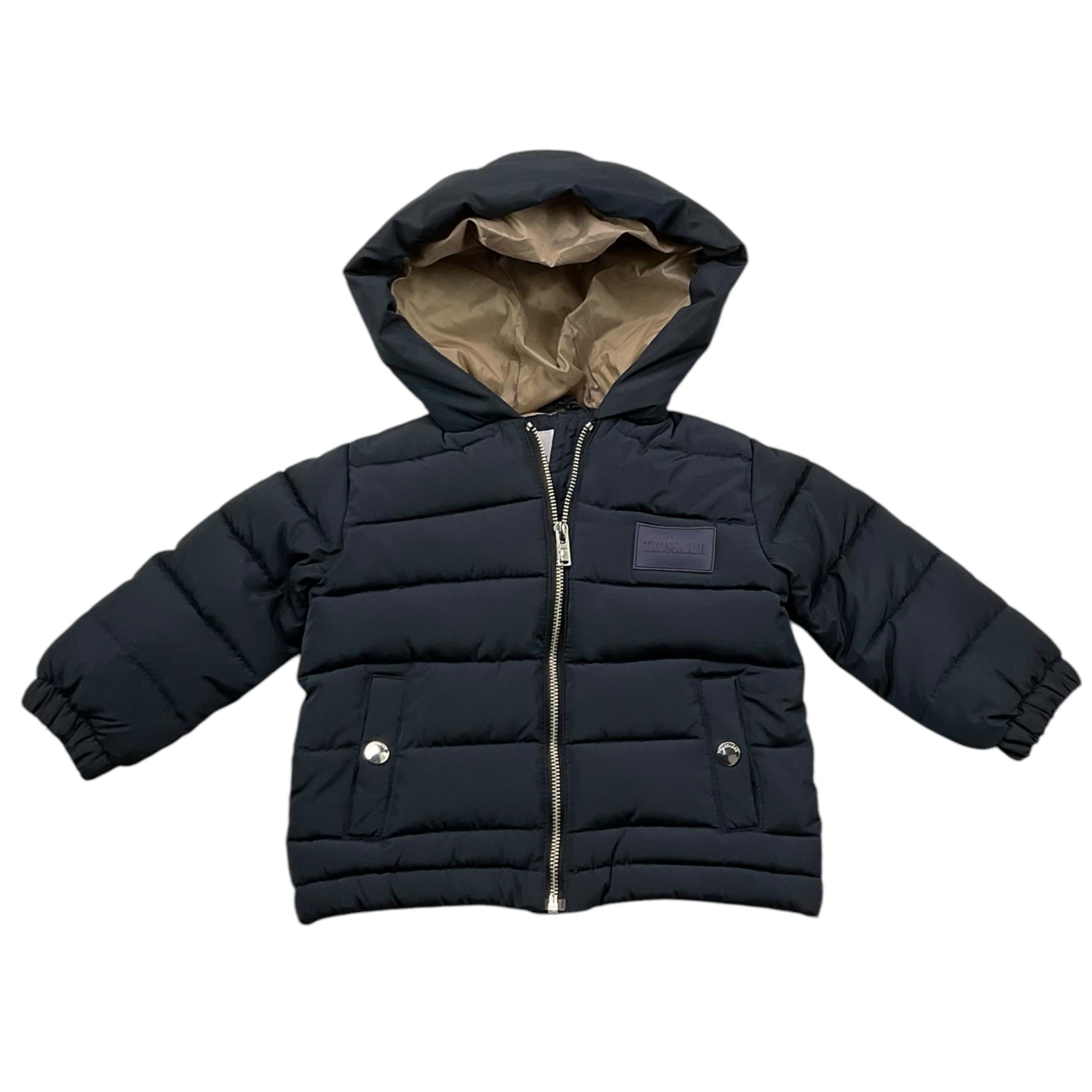 TRUSSARDI giubbino tinta unita con cappuccio Blu per Neonato TIA25024PI BLU TRUSSARDI 