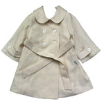 Le Bebe Cappotto Tinta Unita Doppiopetto per Neonata LBG6329 BEIGE LE BEBE 
