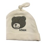LE BEBE' cappello tinta unita con stampa orso Bianco per Neonato LBB5091 BIANCO LE BEBE' 