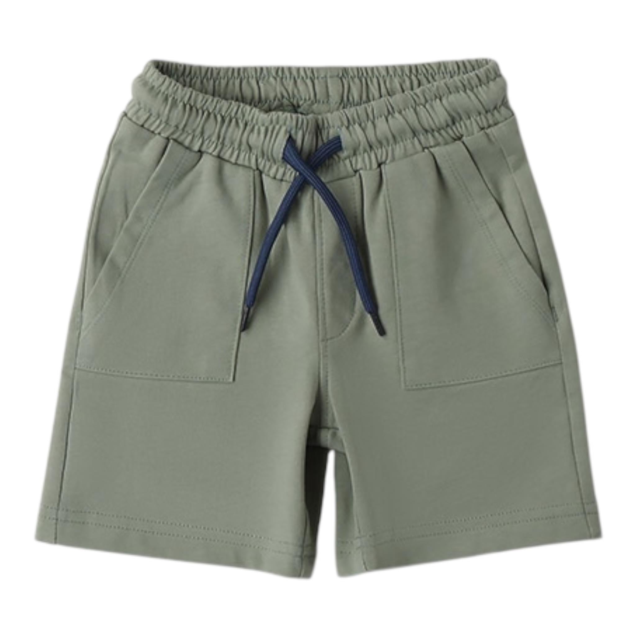 Sarabanda Bermuda Tinta Unita con Elastico In Vita per Bambino 0B155X VERDE SARABANDA 