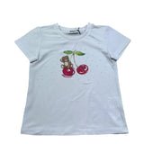 Moschino T-Shirt Girocollo Tinta Unita con Stampa per Bambina HFM06K BIANCO MOSCHINO 