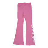 Gaelle Pantalone Tinta Unita Modello Zampa  Rosa Per Bambina