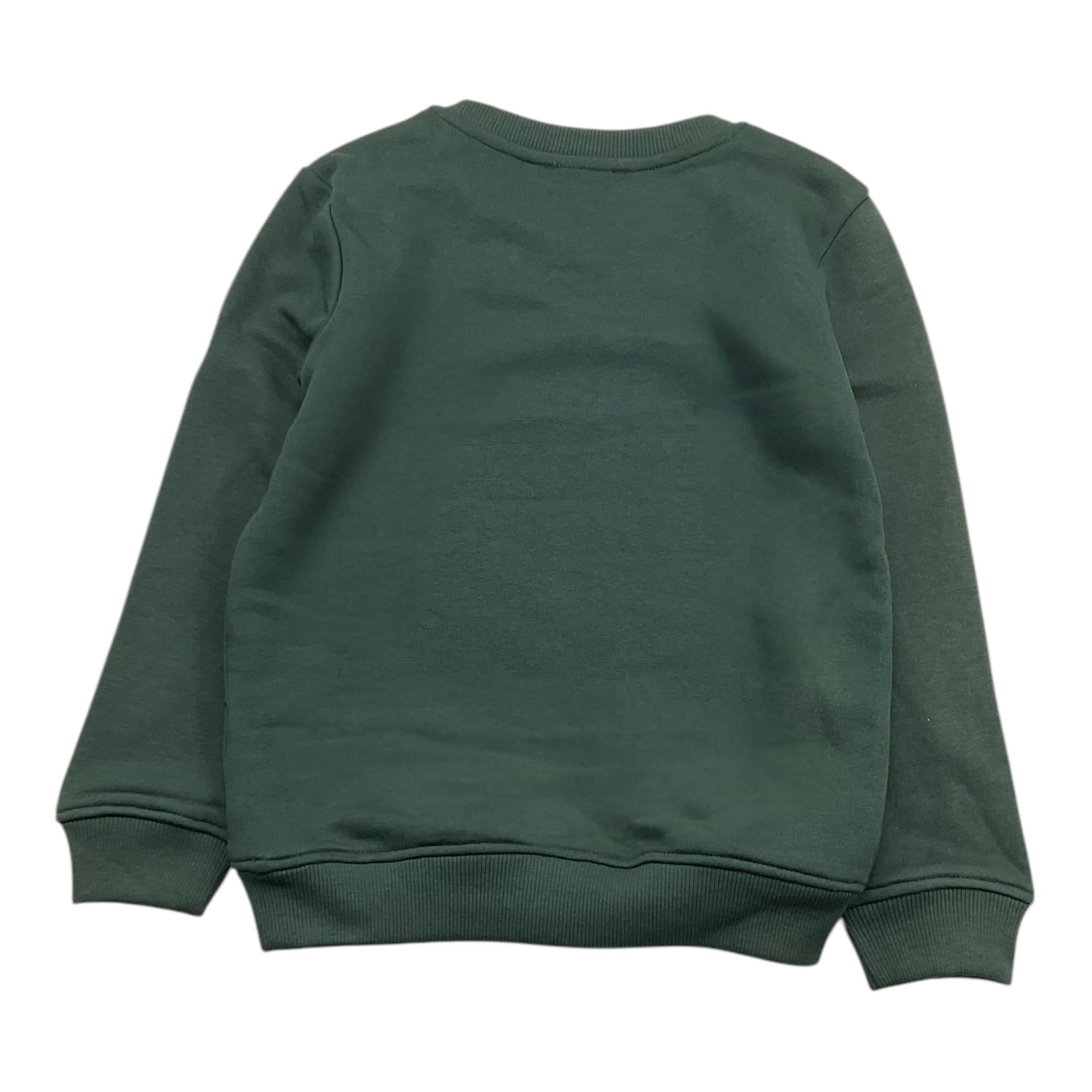 TRUSSARDI felpa girocollo tinta unita con stampa Verde per Bambino TBA25097FE VERDE TRUSSARDI 