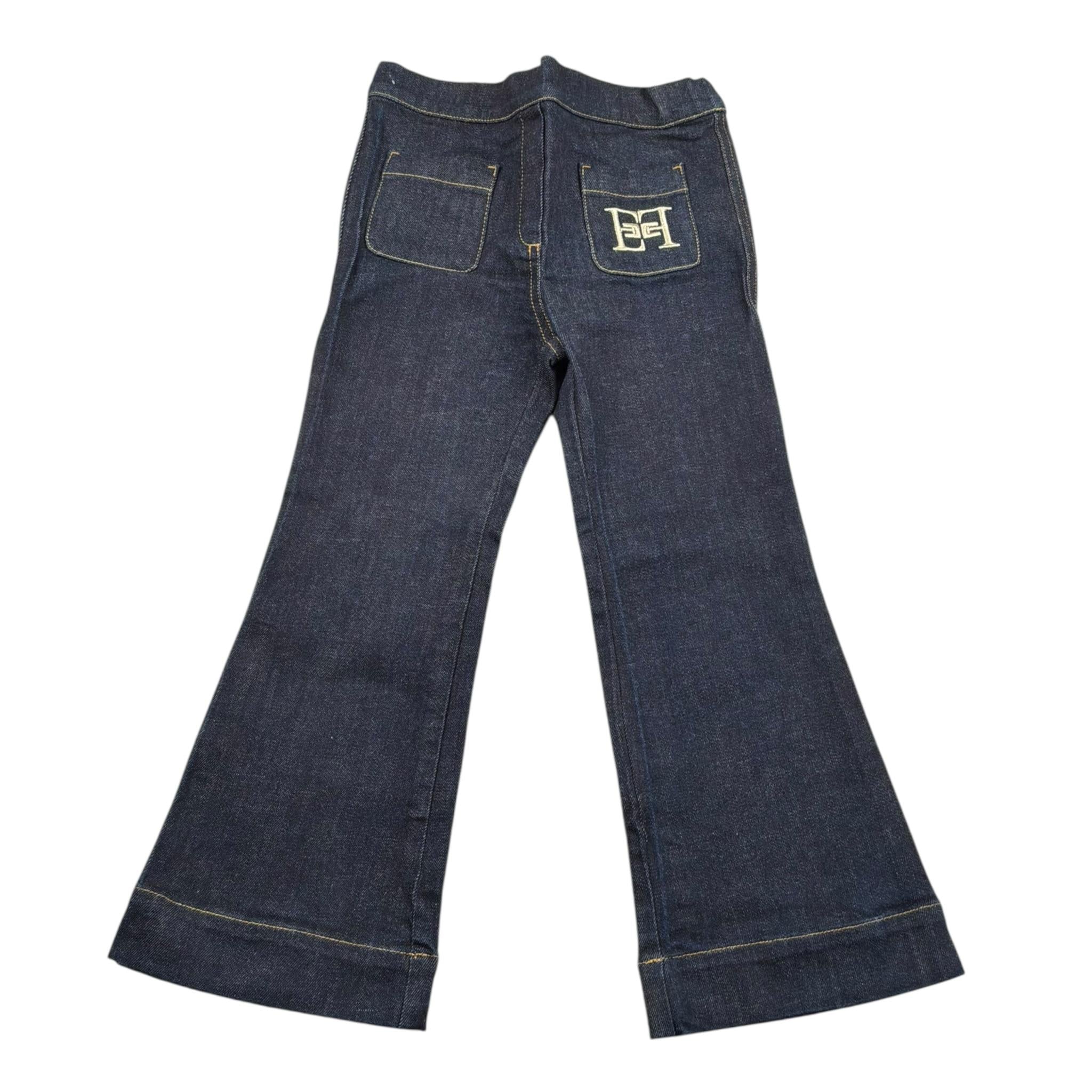 Elisabetta Franchi Jeans Tinta Unita con Stampa per Bambina EGPA070 BLU ELISABETTA FRANCHI 