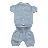 Scaldacuore Completo 2 Pezzi T-Shirt-Culotte per Neonato PS01 AZZURRO SCALDACUORE 