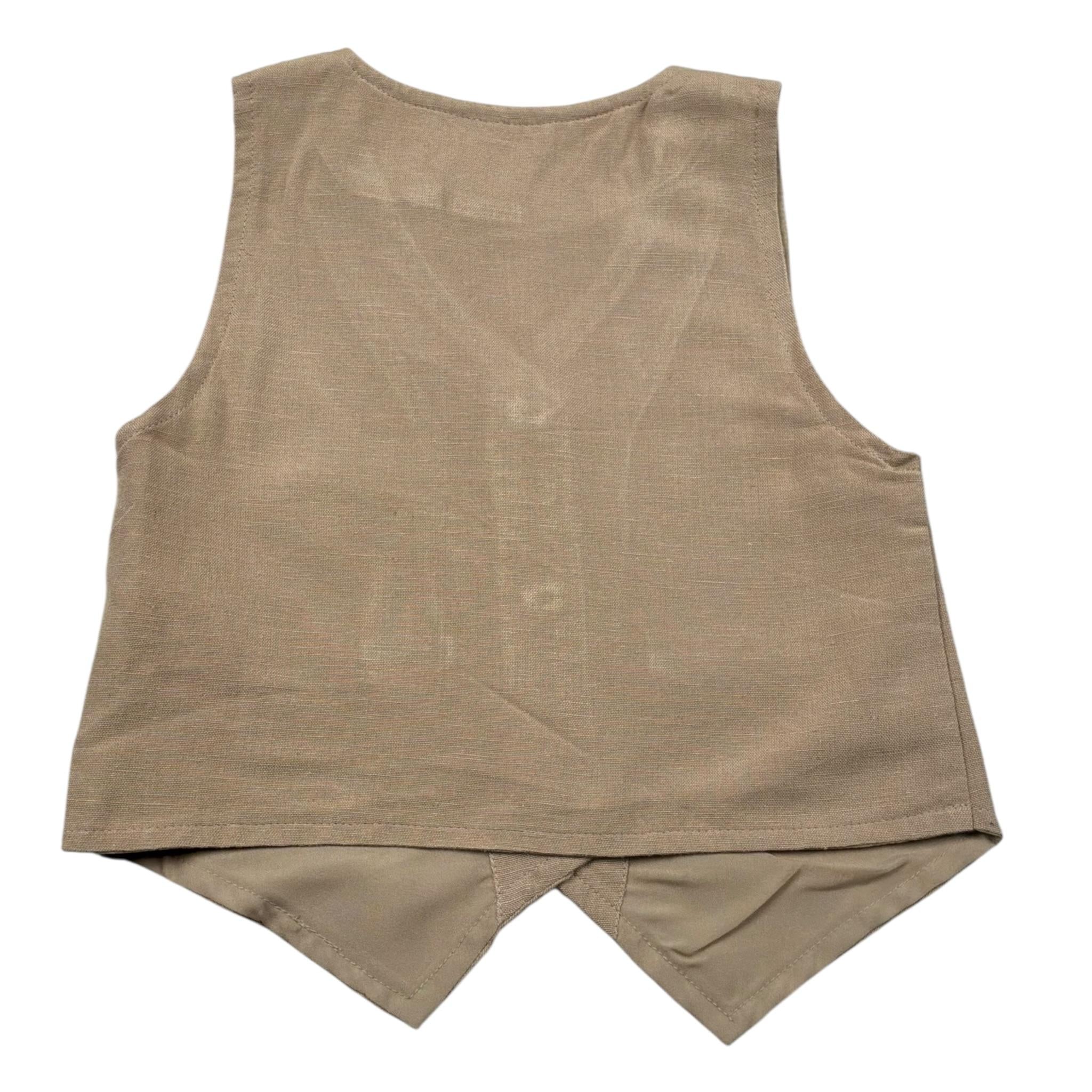 Name.It Gilet tinta unita Beige per Neonato 13200202N BEIGE NAME.IT 