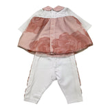 La Sartoria Dei Piccoli Completo 2 Pezzi Shirt-Leggins per Neonata LV310 BIANCO/ROSA LA SARTORIA DEI PICCOLI 