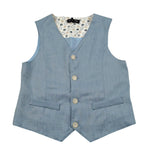 Please Gilet Tinta Unita con Bottoni per Bambino JH01130B73 POLVERE PLEASE 