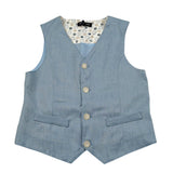 Please Gilet Tinta Unita con Bottoni per Bambino JH01130B73 POLVERE PLEASE 