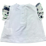 Minibanda T-Shirt Girocollo Tinta Unita con Stampa per Neonata 3B78 BIANCO MINIBANDA 