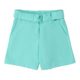 Sarabanda Short Tinta Unita con Cinturino per Bambina 0645800 VERDE ACQUA SARABANDA 