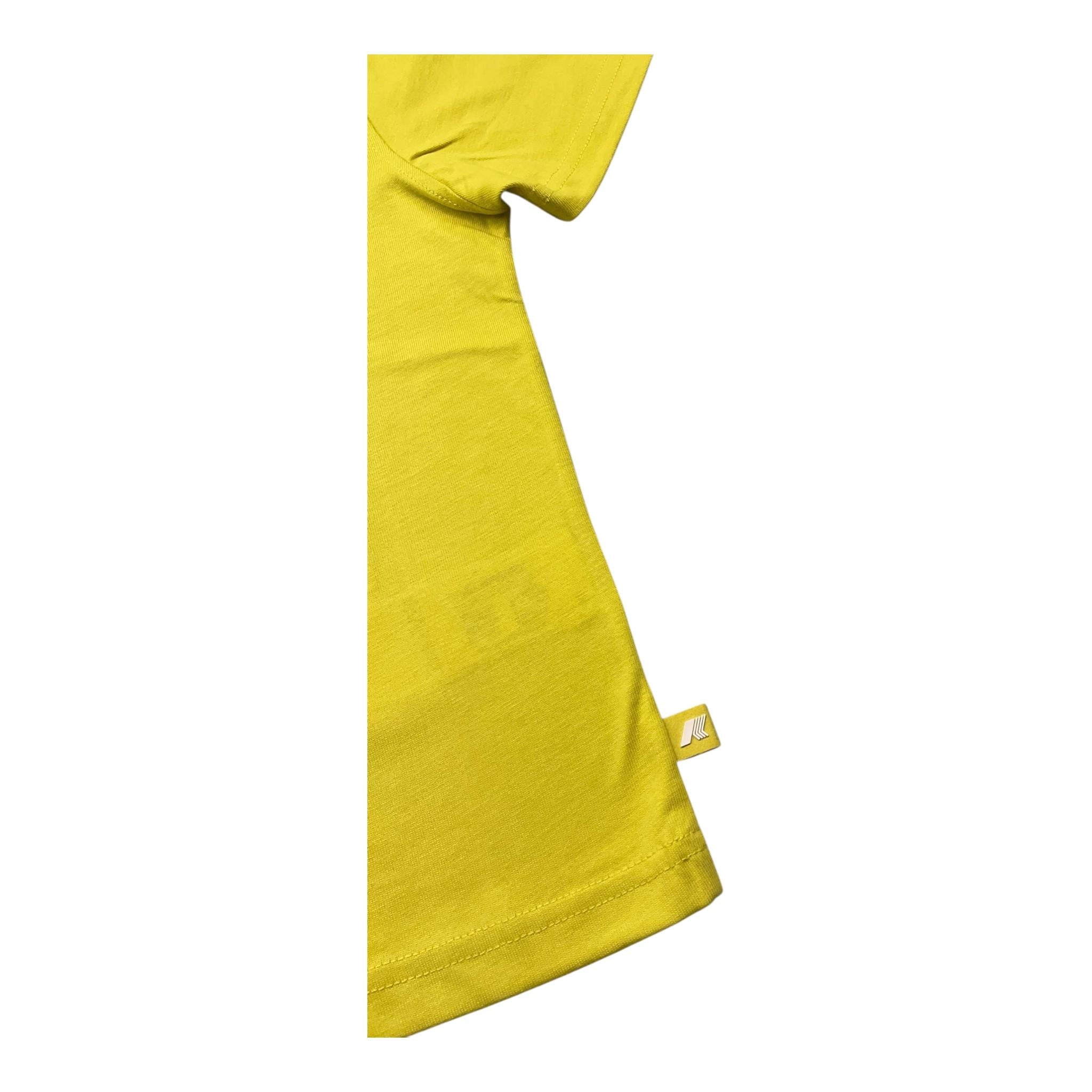 K-Way T-Shirt Girocollo Tinta Unita con Logo per Neonato K5136XW GIALLO K-WAY 
