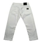 Patriot Jeans tinta unita con Strappi Bianco per Bambino PB1487 BIANCO PATRIOT 