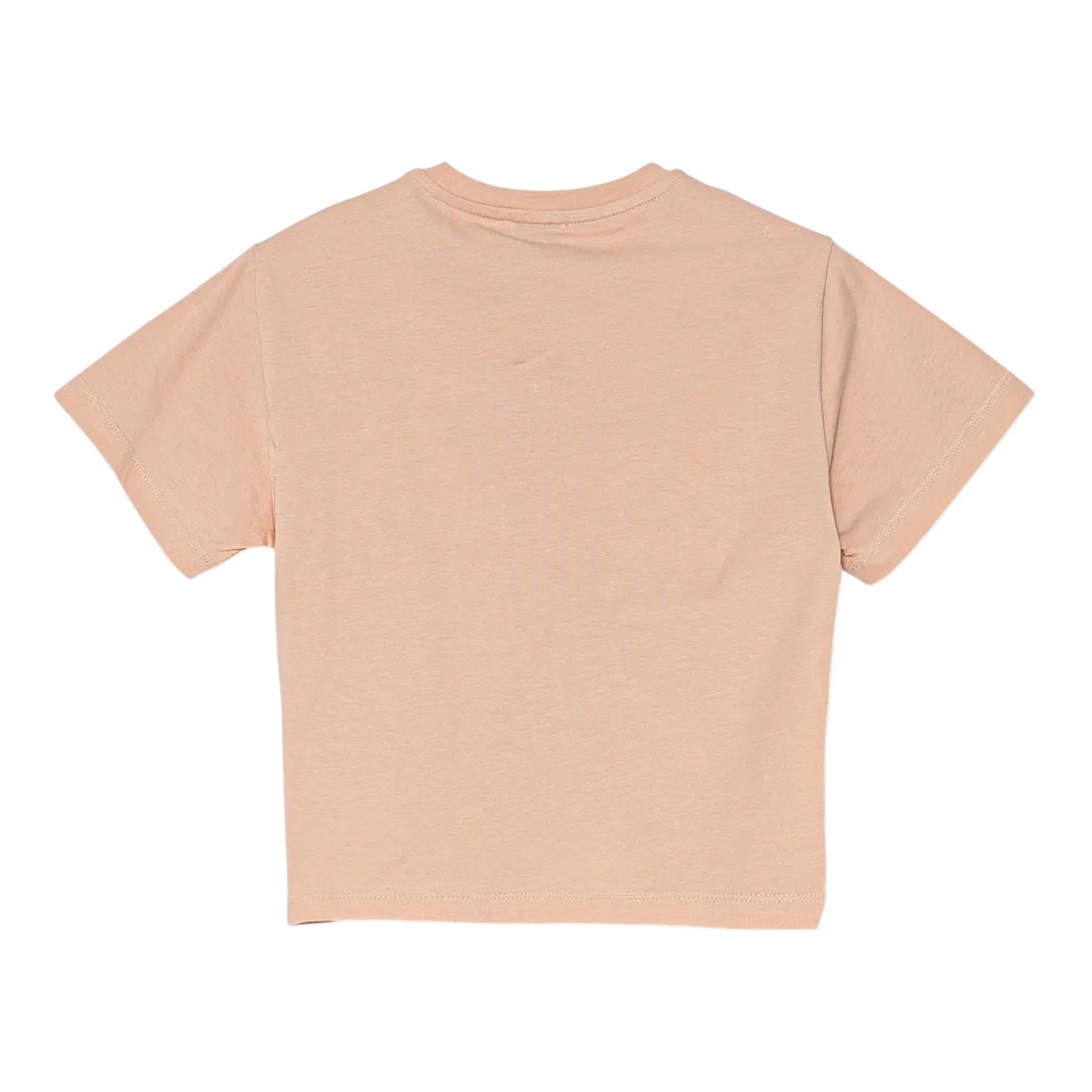 Pinko T-Shirt Girocollo Tinta Unita con Logo per Bambina KFTS007X ROSA PINKO 