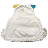 Mariuccia Camicia Giromanica Tinta Unita Con Maniche Con Ricami Bianco Per Bambina