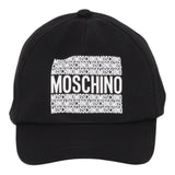 Moschino Berretto Tinta Unita con Stampe Logo per Neonato HOX00W NERO MOSCHINO 