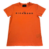 John Richmond T-Shirt Girocollo Tinta Unita con Logo per Bambino RBP26008TS ARANCIONE JOHN RICHMOND 