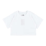 Maison Margiela T-Shirt Girocollo Tinta Unita con Stampa per Bambina M60806M BIANCO MAISON MARGIELA 