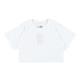 Maison Margiela T-Shirt Girocollo Tinta Unita con Stampa per Bambina M60806M BIANCO MAISON MARGIELA 