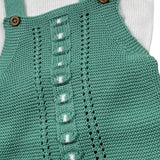 Mac Ilusio'N Completo 2 Pezzi Salopette-Maglia per Neonata 9642 BIANCO/VERDE MAC ILUSIO'N 