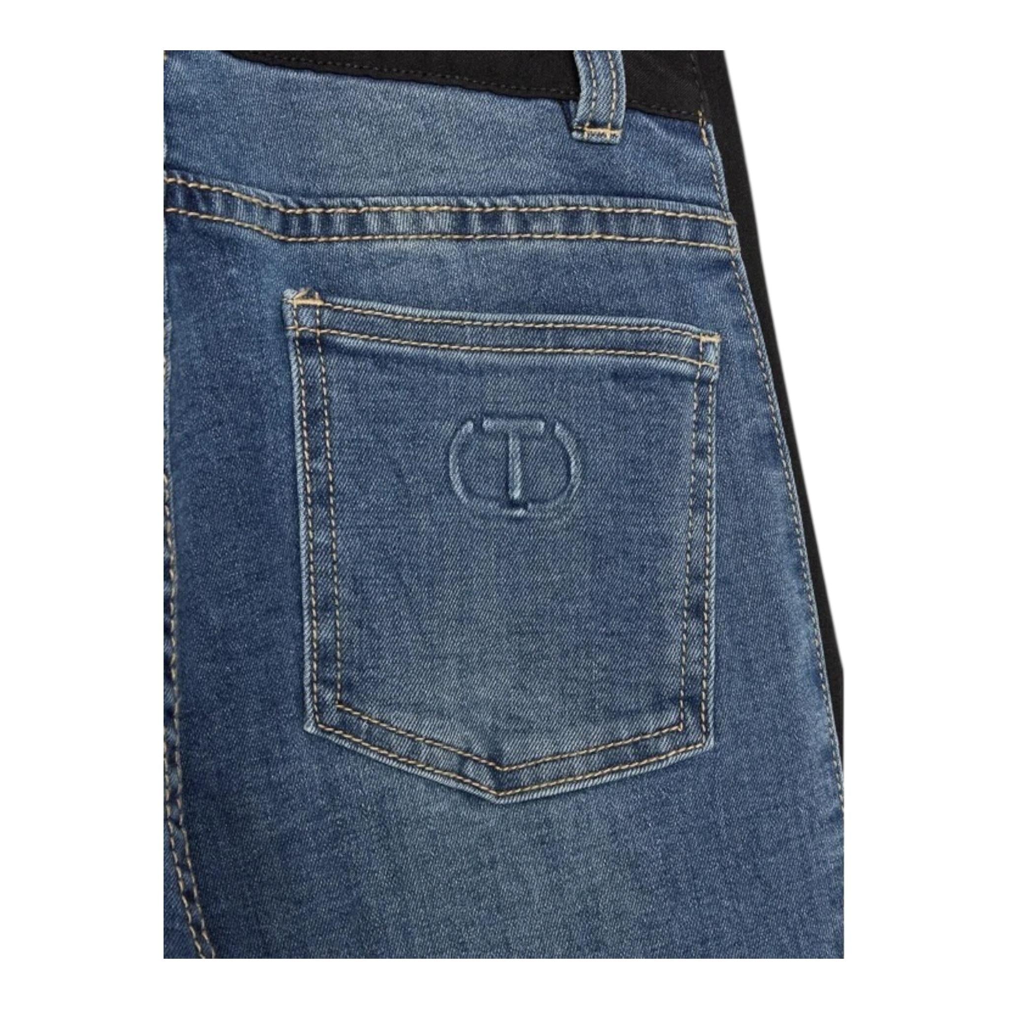 TWINSET jeans tinta unita con profili in contrasto Blu per Bambina 242GJ2280 BLU TWINSET 