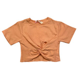 Vicolo T-Shirt Girocollo Tinta Unita con Nodo Pesca per Bambina