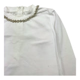 U+è BY MISS GRANT shirt tinta unita girocollo cn strass Bianco per Neonata UE1569N BIANCO U+è BY MISS GRANT 