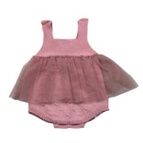 Cnd Pagliaccetto Tinta Unita con Tulle per Neonata 55937010 ROSA CND 