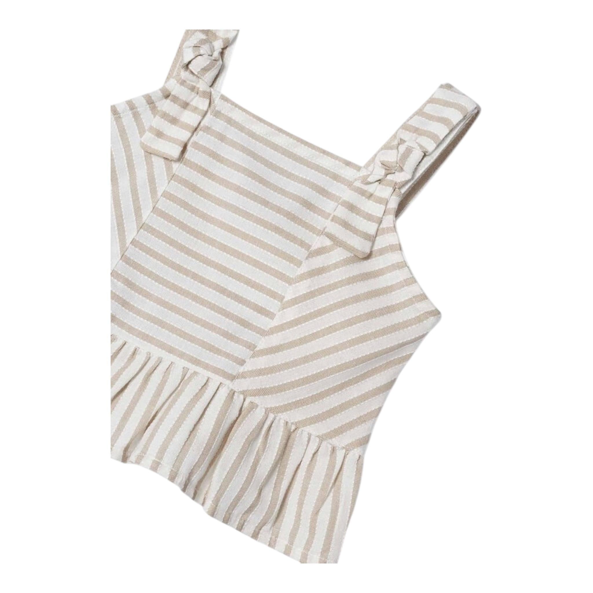 Mayoral Completo 2 Pezzi Top-Pantalone Palazzo per Bambina 3539 BIANCO/BEIGE MAYORAL 