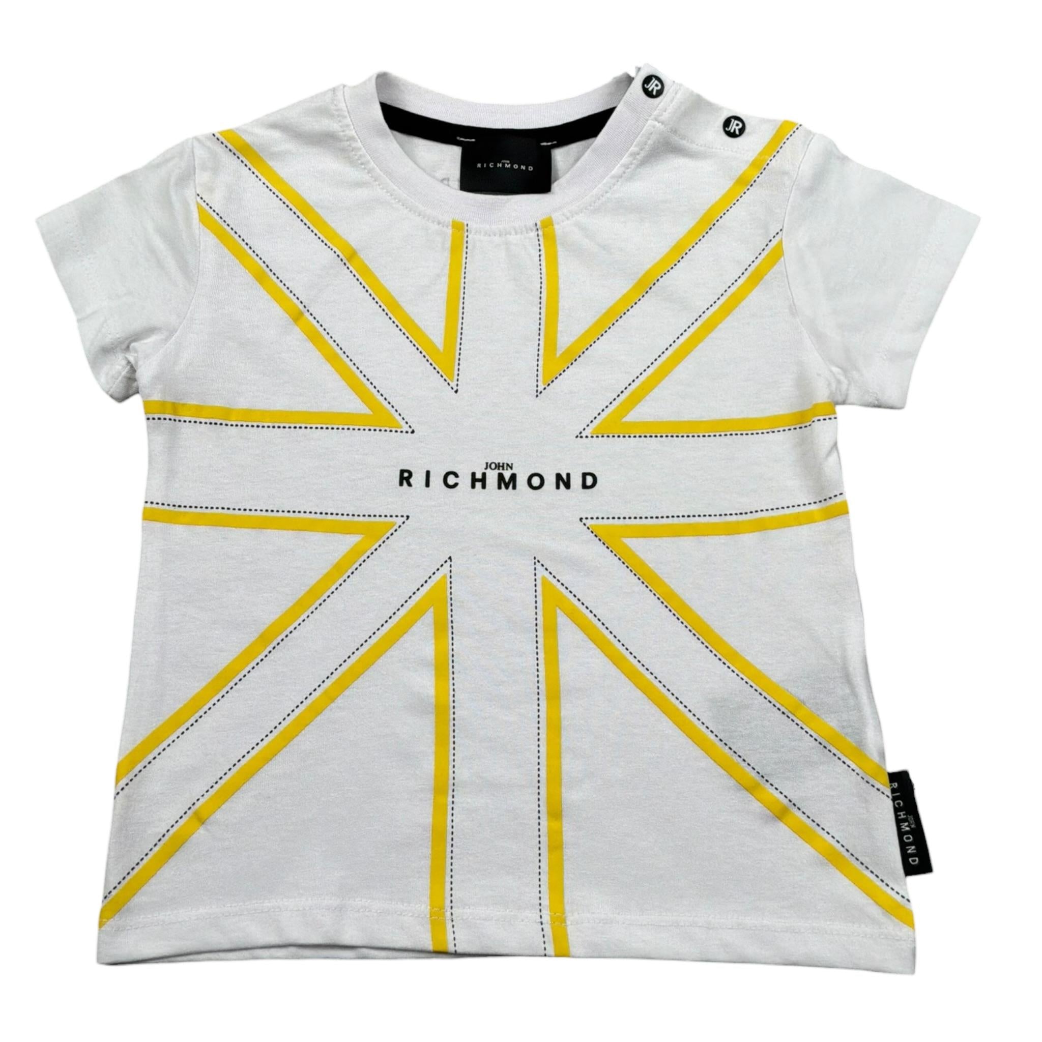 John Richmond T-Shirt Girocollo Tinta Unita con Stampa per Neonato RIP25077TSX BIANCO JOHN RICHMOND 