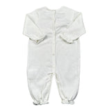 Le Coconne Tutina Tinta Unita con Applicazione Fiocco per Neonata LCN0586 PANNA LE COCONNE 