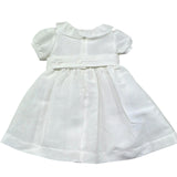 Le Bebe Abito Mezza Manica Tinta Unita per Neonata LBG6319 BIANCO LE BEBE 