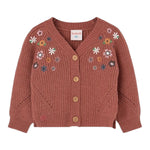 BOBOLI cardigan scollo a v con ricami Terra per Bambina 239194 TERRA BOBOLI 