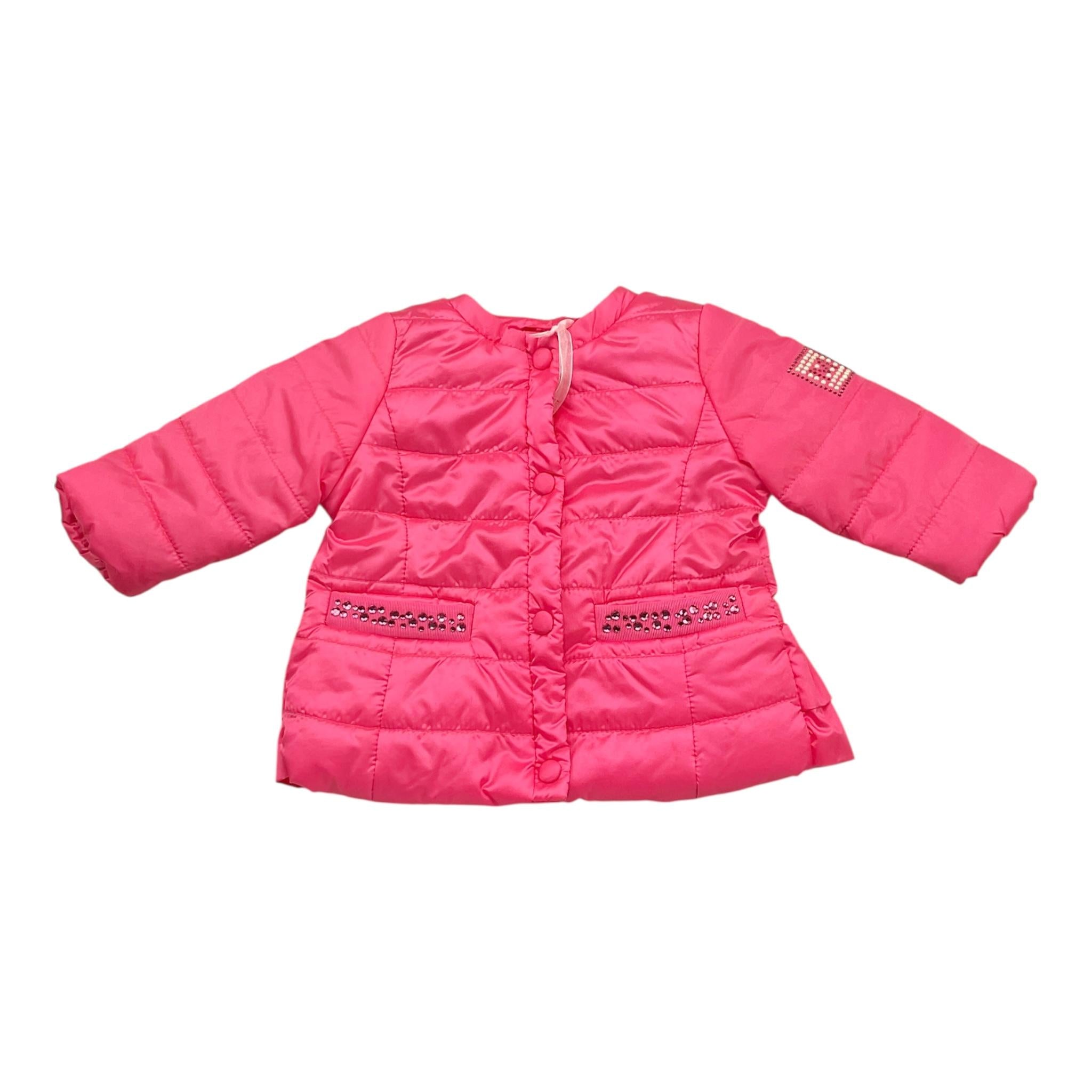 Monnalisa Giubbino Tinta Unita con Bottoni per Neonata 399104 FUXIA MONNALISA 