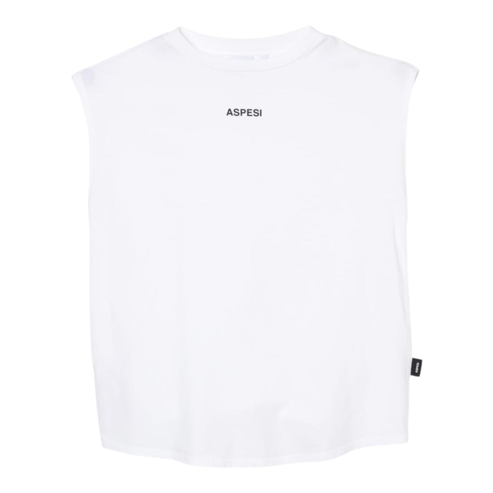 Aspesi Canotta Tinta Unita con Stampa per Bambino S25050TSM7038 BIANCO ASPESI 
