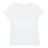 Balmain T-Shirt Girocollo Tinta Unita Con Stampa Brillantinata Bianco Per Bambina