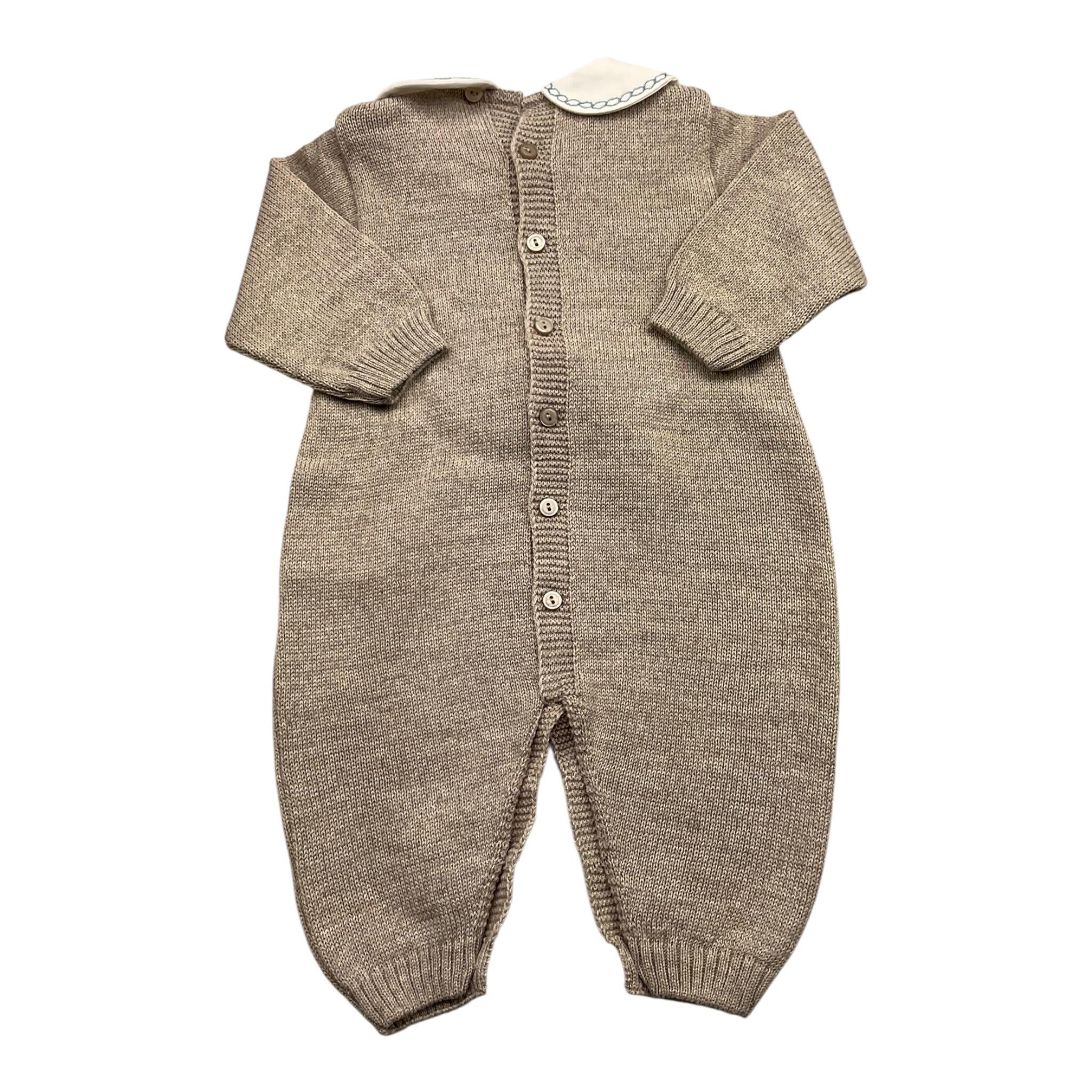 MARLU' tutina tinta unita con fantasia Beige per Neonato IG5110 BEIGE MARLU' 