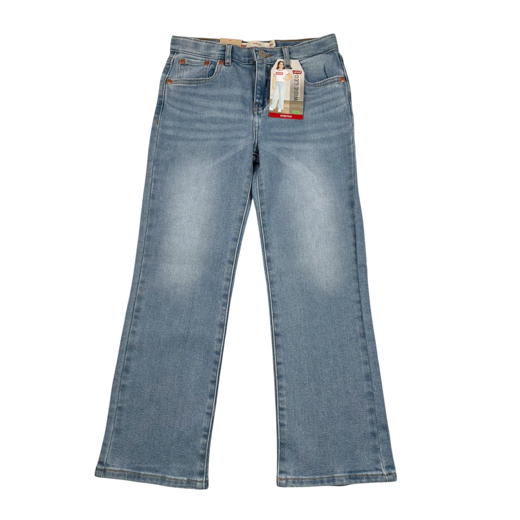 Levi'S Jeans Tinta Unita con Girovita Regolabile per Bambina 3EG381 AZZURRO LEVI'S 