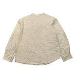 Lalalu' Camicia Tinta Unita Con Collo Coreano Beige Per Bambino